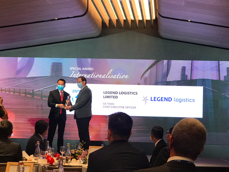 Legend Logistics Limited wins the Special Award for Internationalisation at the Enterprise 50 2020 Awards