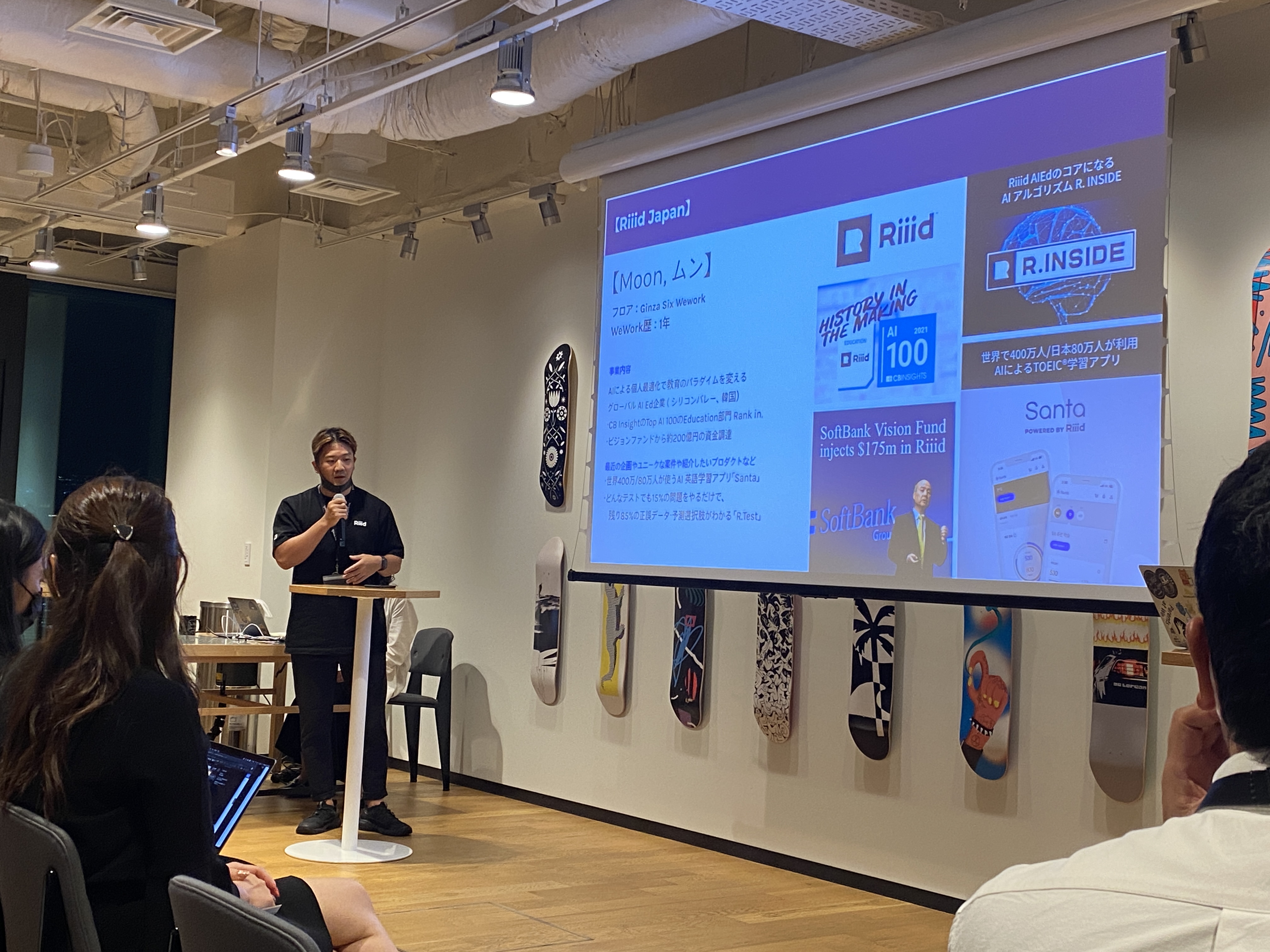 WeWork主催のイベントに日本代表の文が登壇しました。