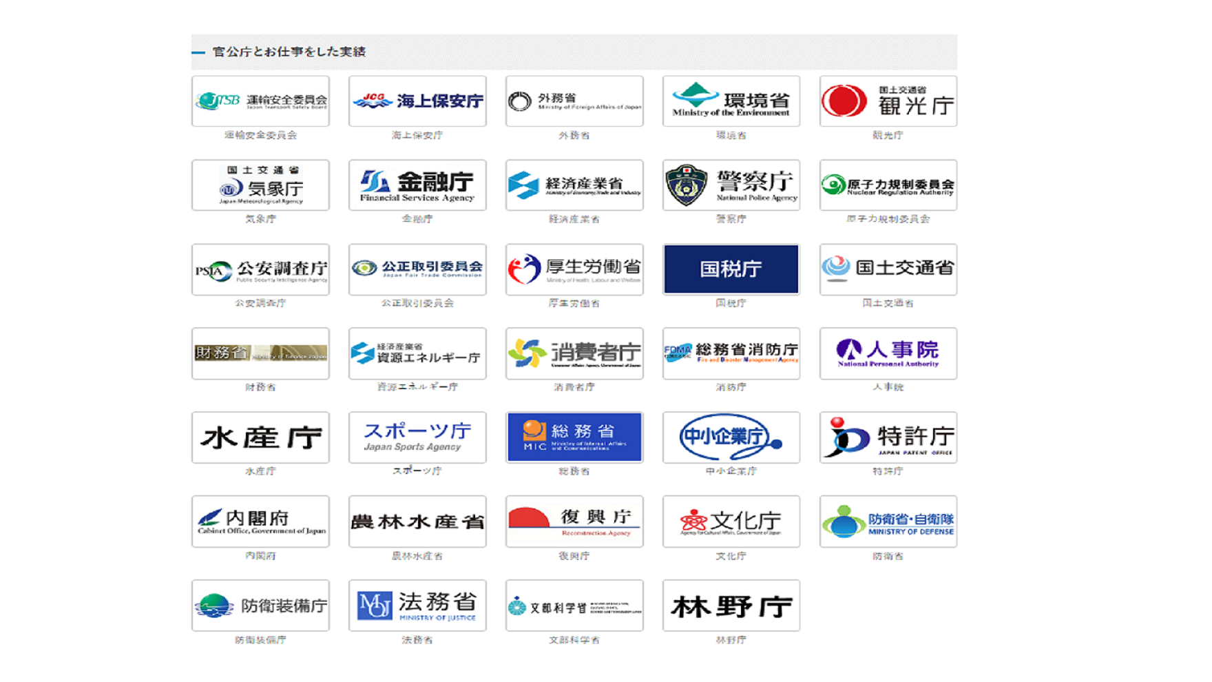 これまで官公庁とお仕事をした実績 by コナン販売株式会社