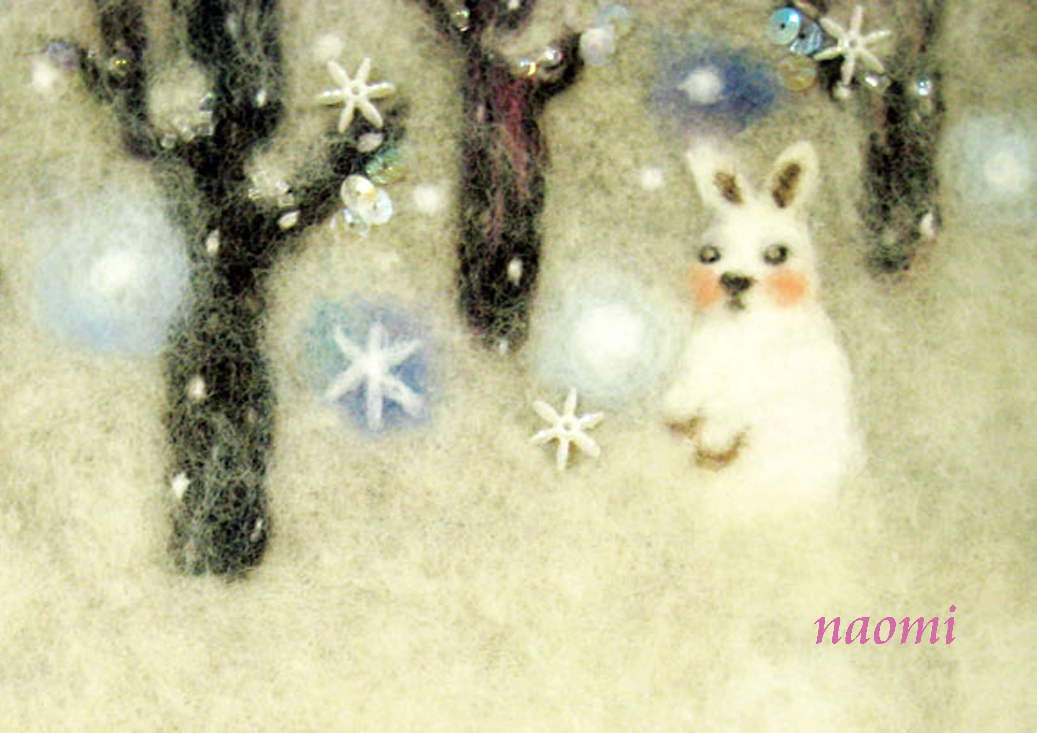 羊毛フェルト絵本『夢見る頃』