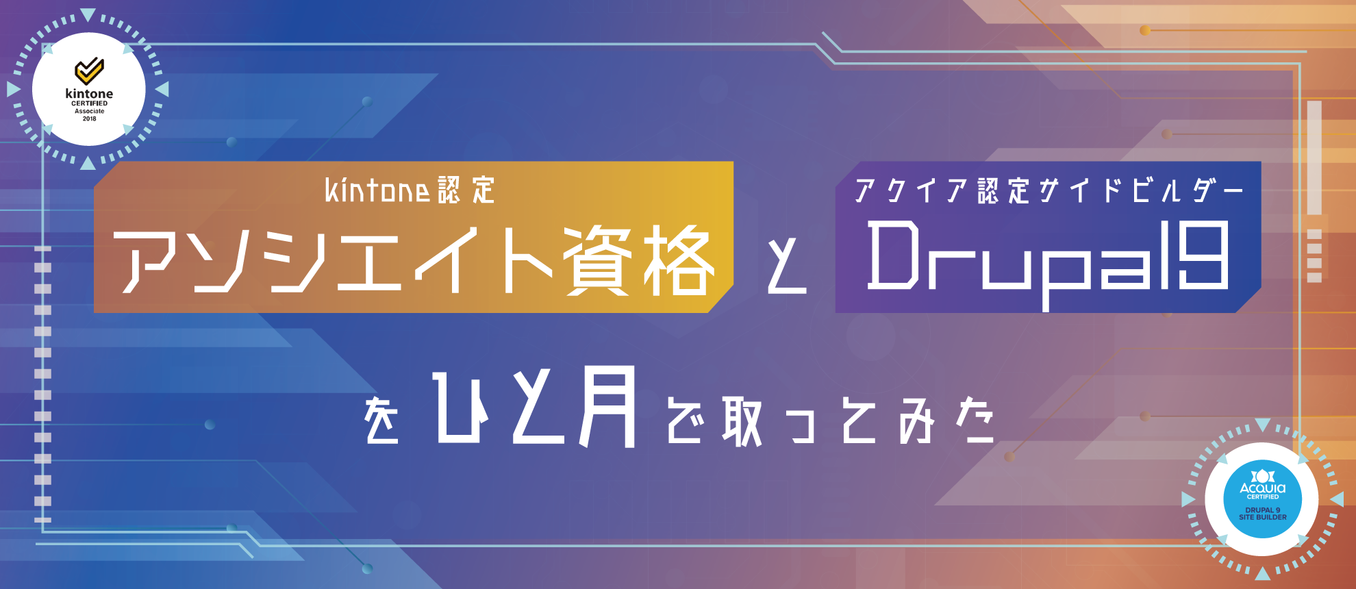 【kintone認定 アソシエイト資格】と【アクイア認定サイトビルダーDrupal 9】をひと月で取ってみた