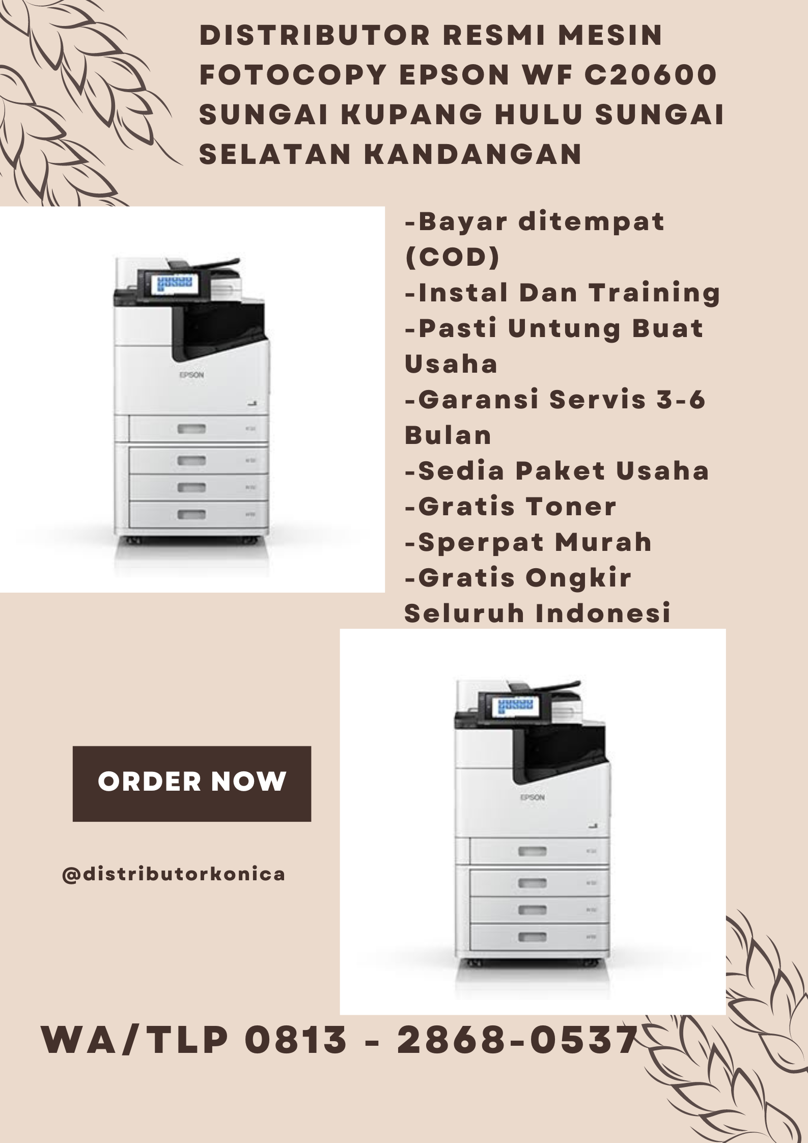 ORIGINAL!!! WA/TLP 0813 - 2868-0537, Mesin Fotocopy Epson WF C20600 Sungai Kupang Hulu Sungai Selatan Kandangan