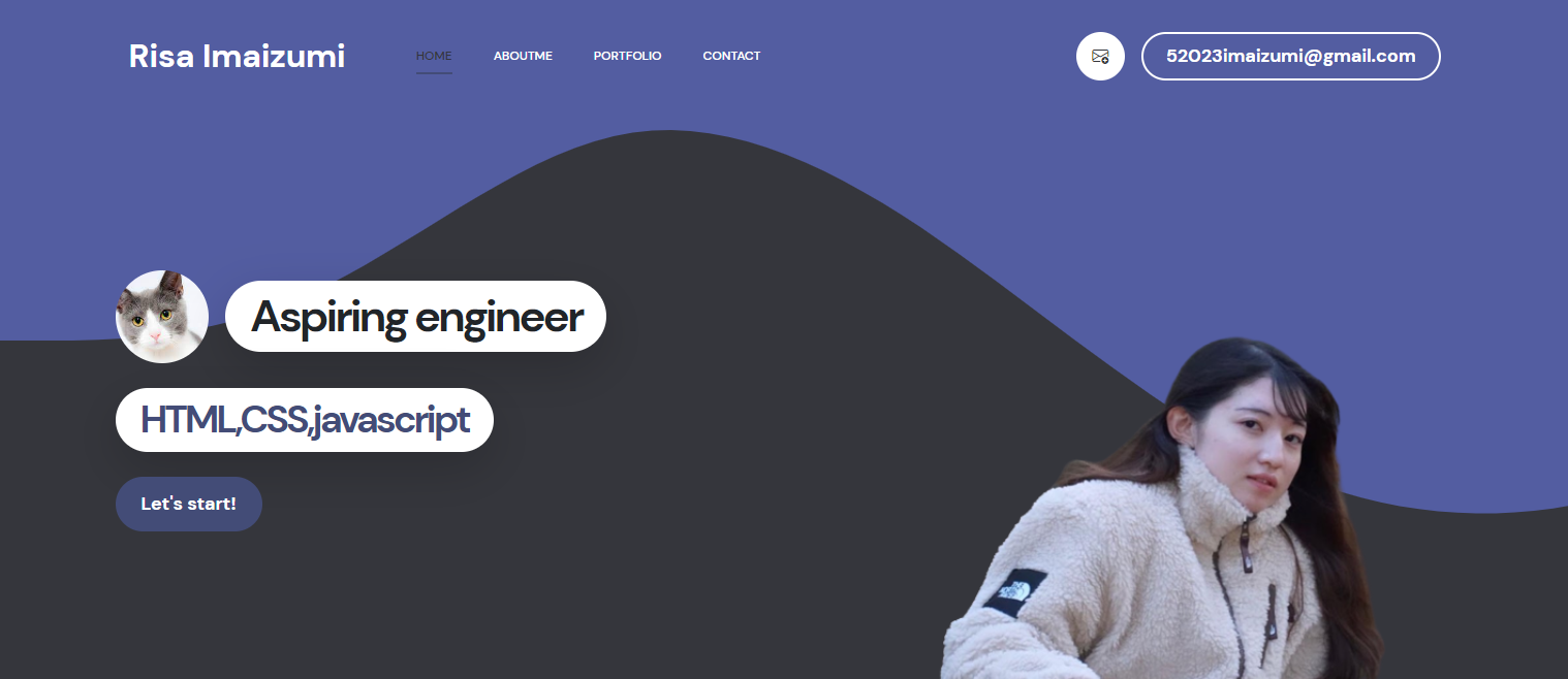 Bootstrap5 を活用し自己紹介ポートフォリオ２を作成致しました。宜しければご覧頂けますと幸いです！