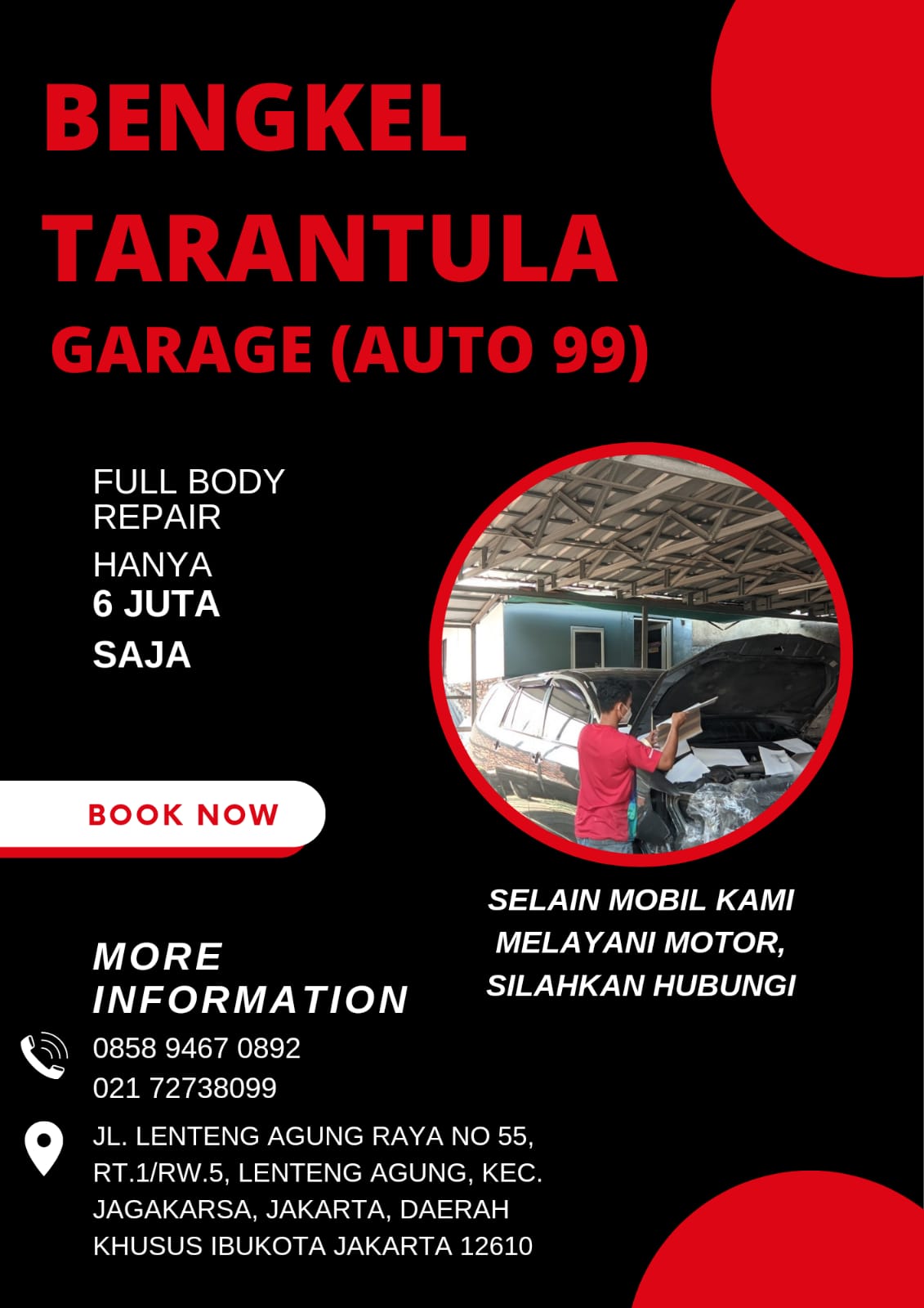 BENGKEL TERMURAH DI DAERAH JAKARTA SELATAN, CALL 0858–9467–0892