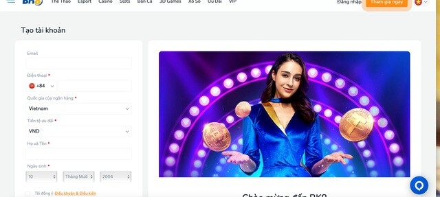 "Tìm hiểu các bước đăng ký tài khoản BK8 chi tiết"