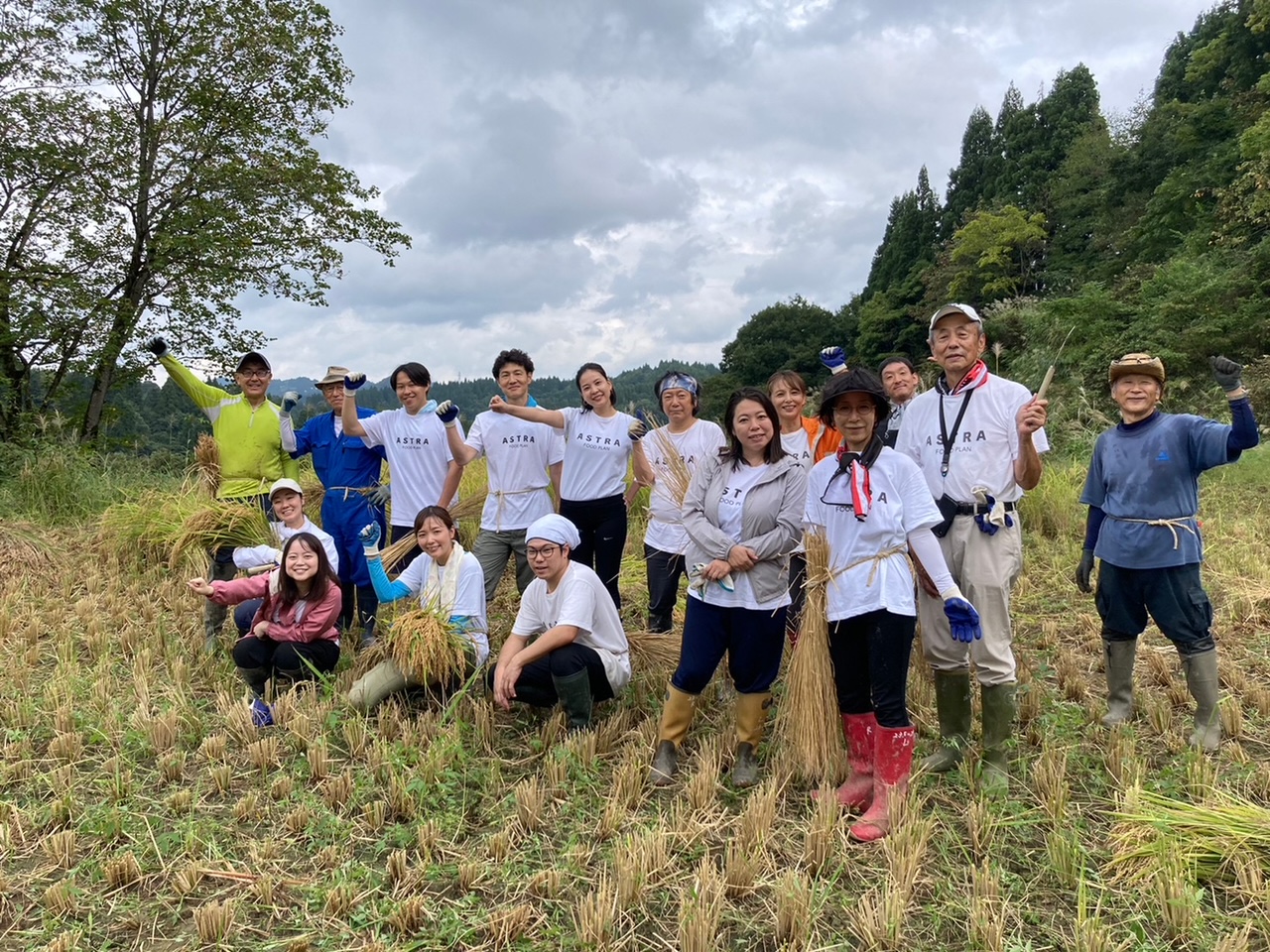 復田された「蒲生の棚田」で社員研修を行いました