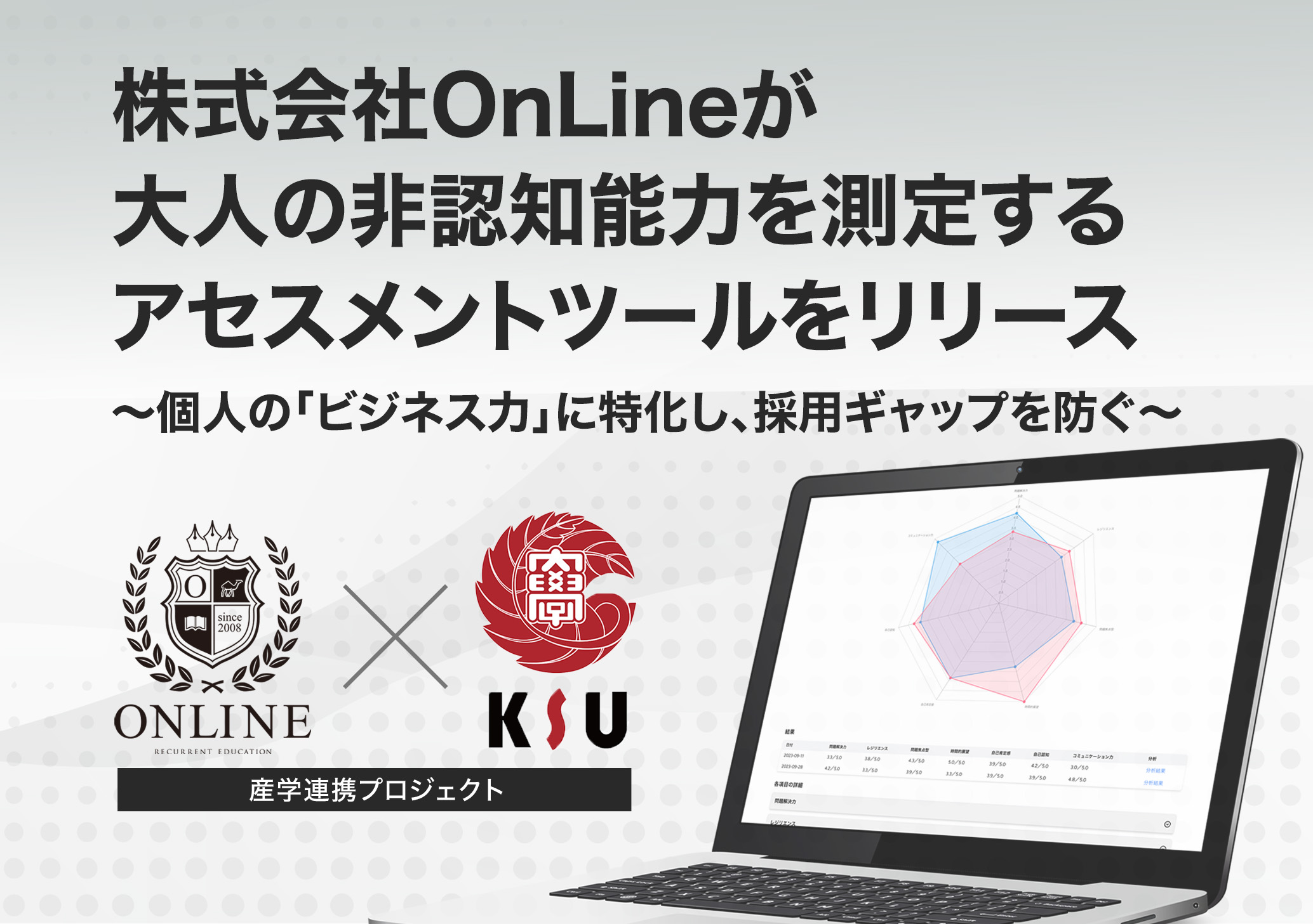 株式会社OnLineが大人の非認知能力を測定するアセスメントツールをリリース～個人の「ビジネス力」に特化し、採用ギャップを防ぐ～九州産業大学　KSU VISION DAY 2023 文×理×芸＝展に参加