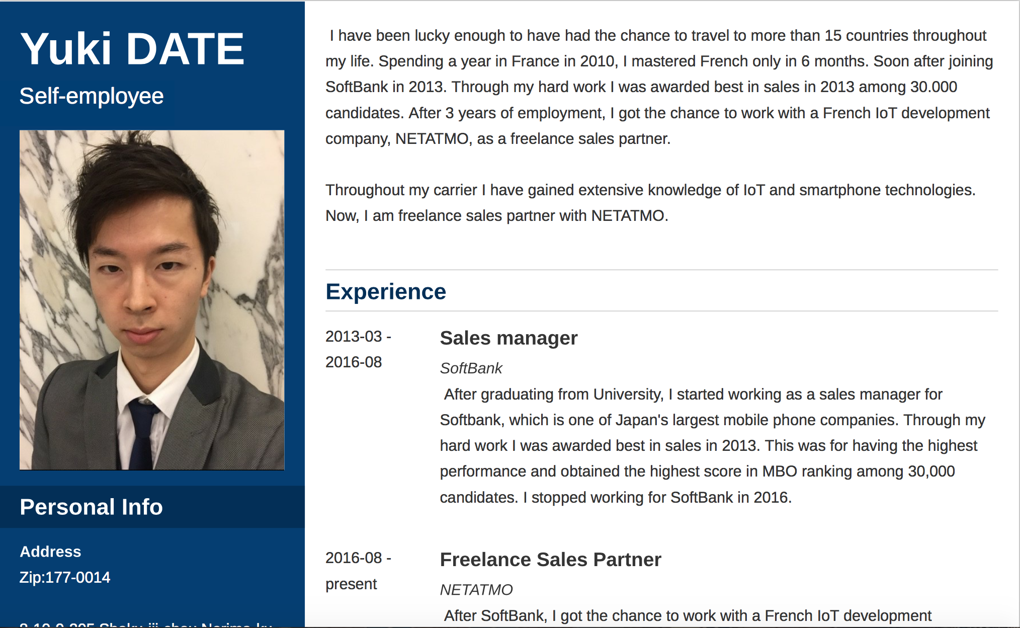 CV: Career Summary
