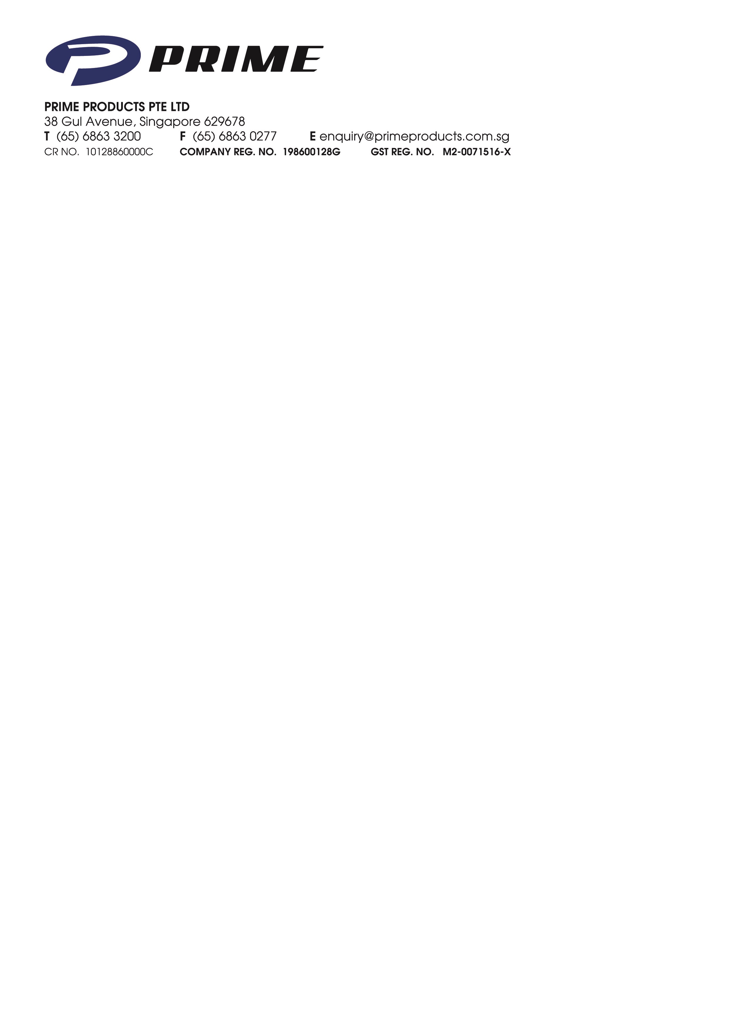 PRIME PRODUCTS PTE LTD