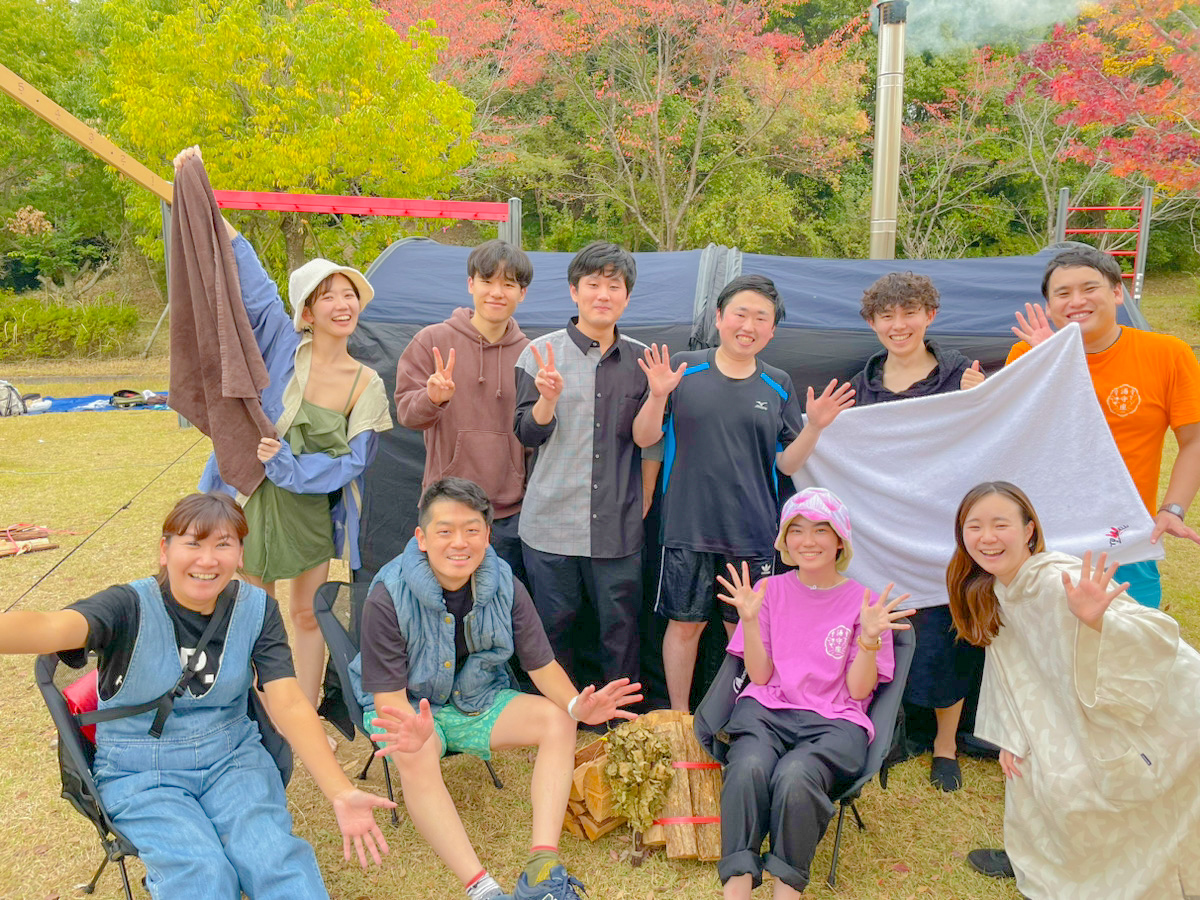 大学のキャンパスでアウトドアサウナ! 　　　　立命館大学びわこ・くさつキャンパスのBKCウェルカムデーに出展しました。