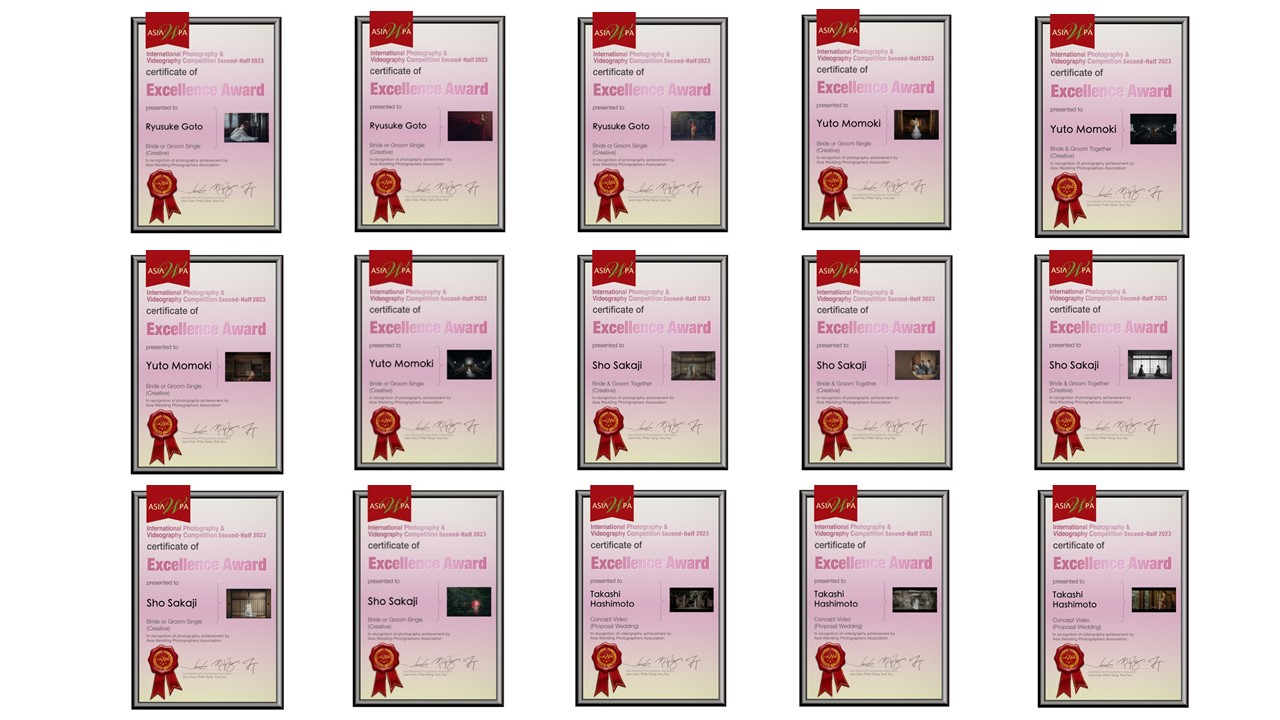 『AWPA competition 2nd-half』にてカメラマン4名、合計15作品を受賞いたしました。