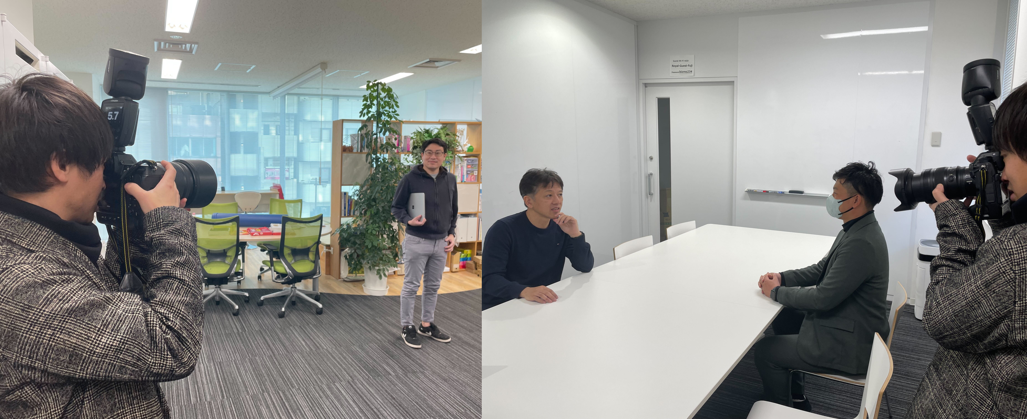 Wantedly掲載用の写真撮影会の様子