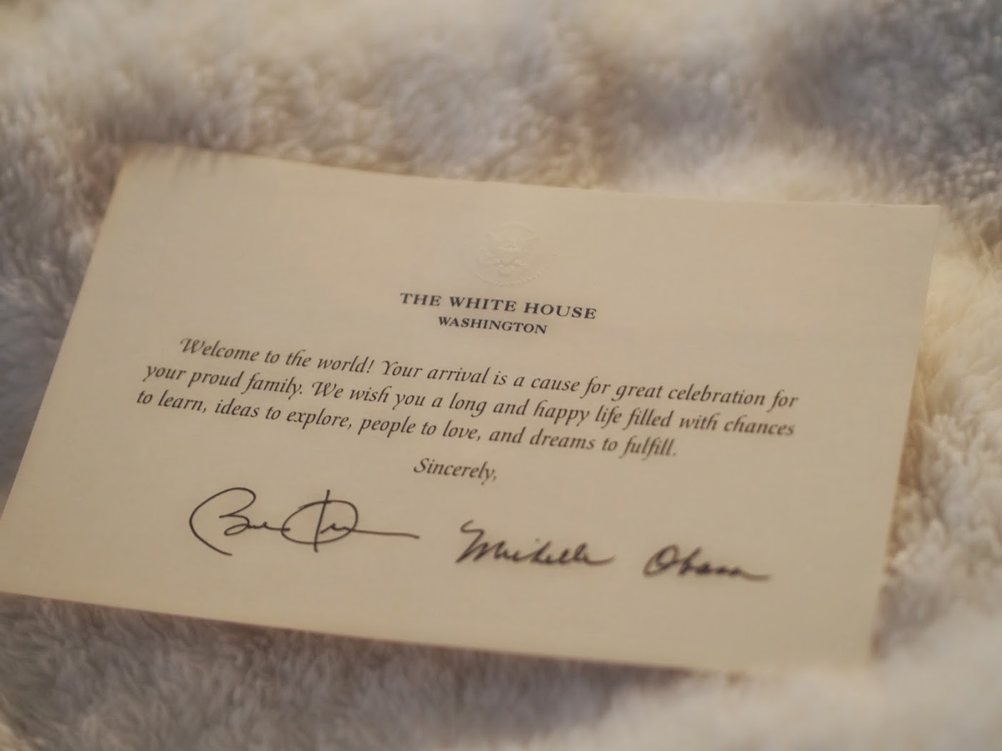 【ホワイトハウスからの手紙】アメリカで出産すると大統領から手紙が届きます。