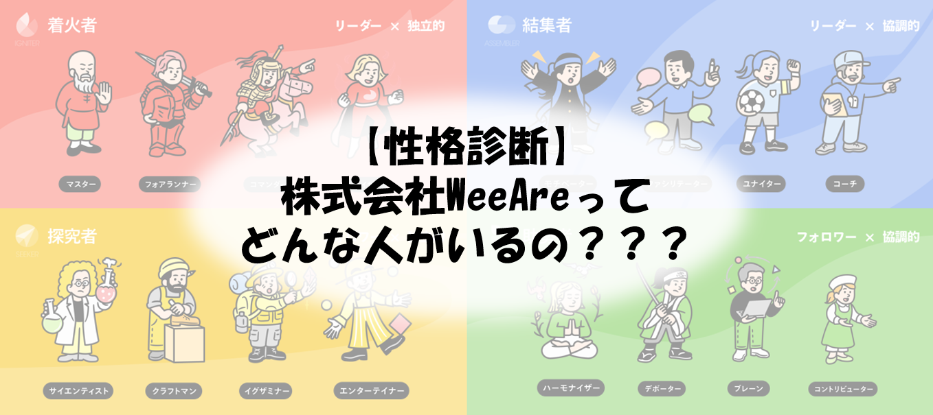 【性格診断】社員の性格を大公開！！