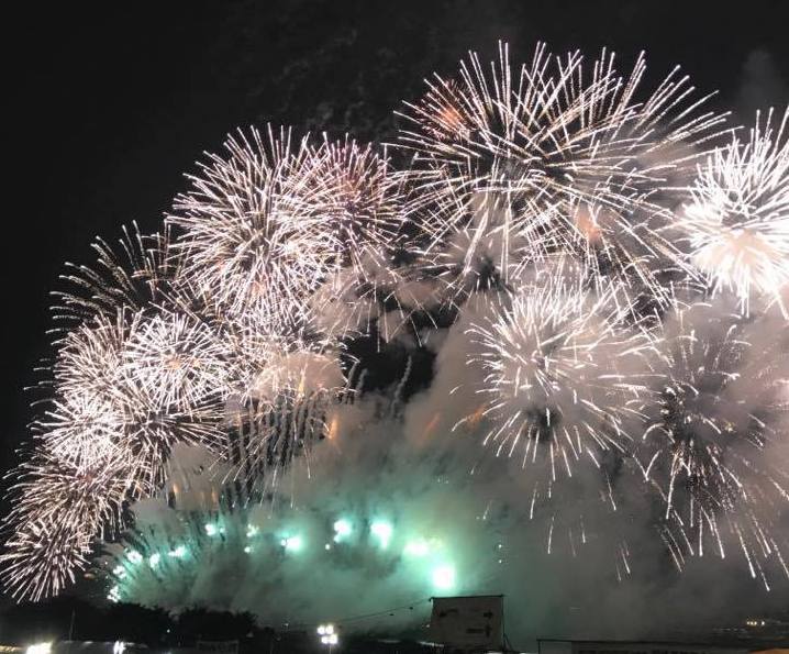 なにわ淀川花火大会　無料席でも大満足！！