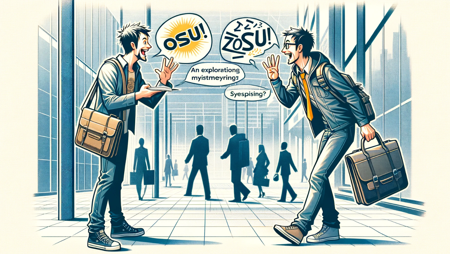 謎のあいさつ『おす！』と『ぞす！』についての考察 #社長の飲酒ブログシリーズ