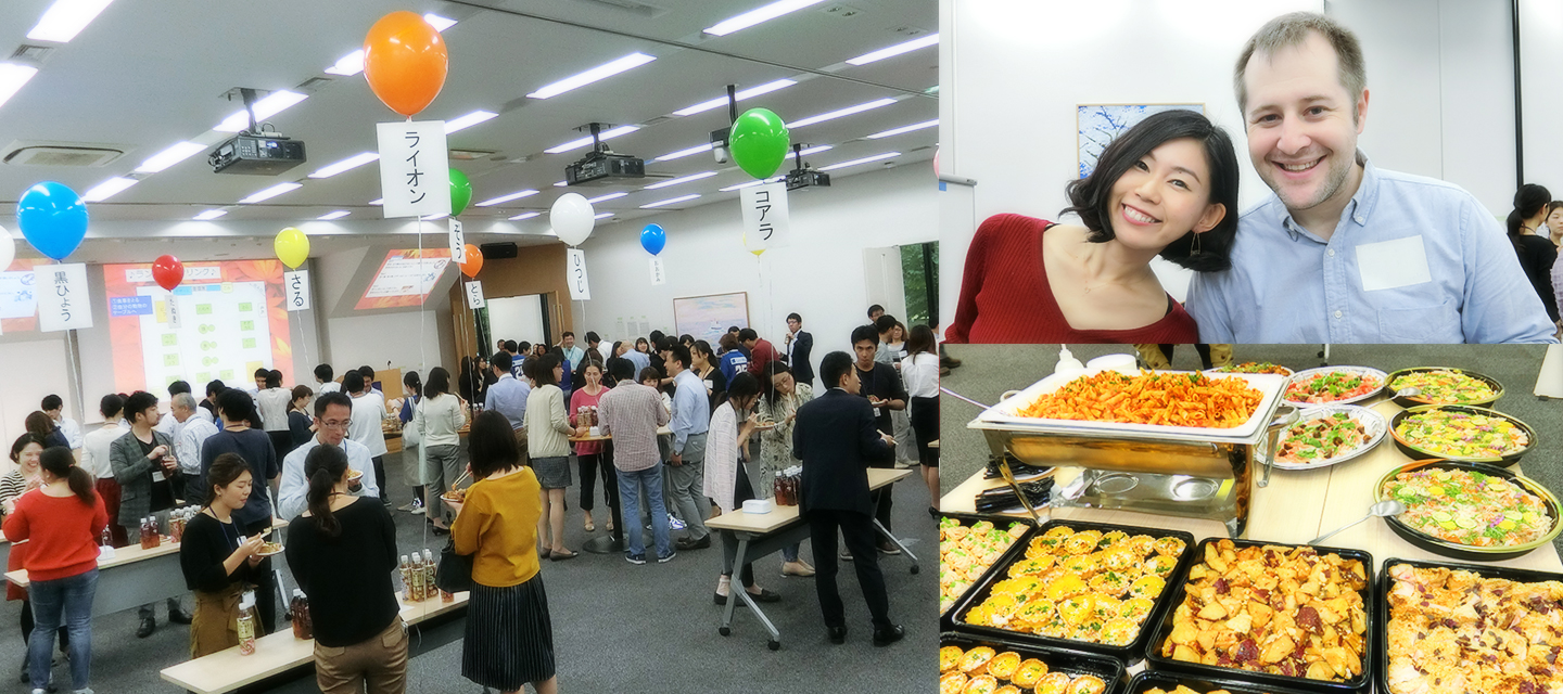 ランチギャザリング　日常的にいろんな人と交流できる環境はグロービスで働く醍醐味の一つ