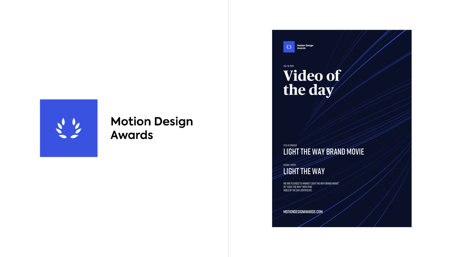Motion Design Awards | Video of the day 受賞