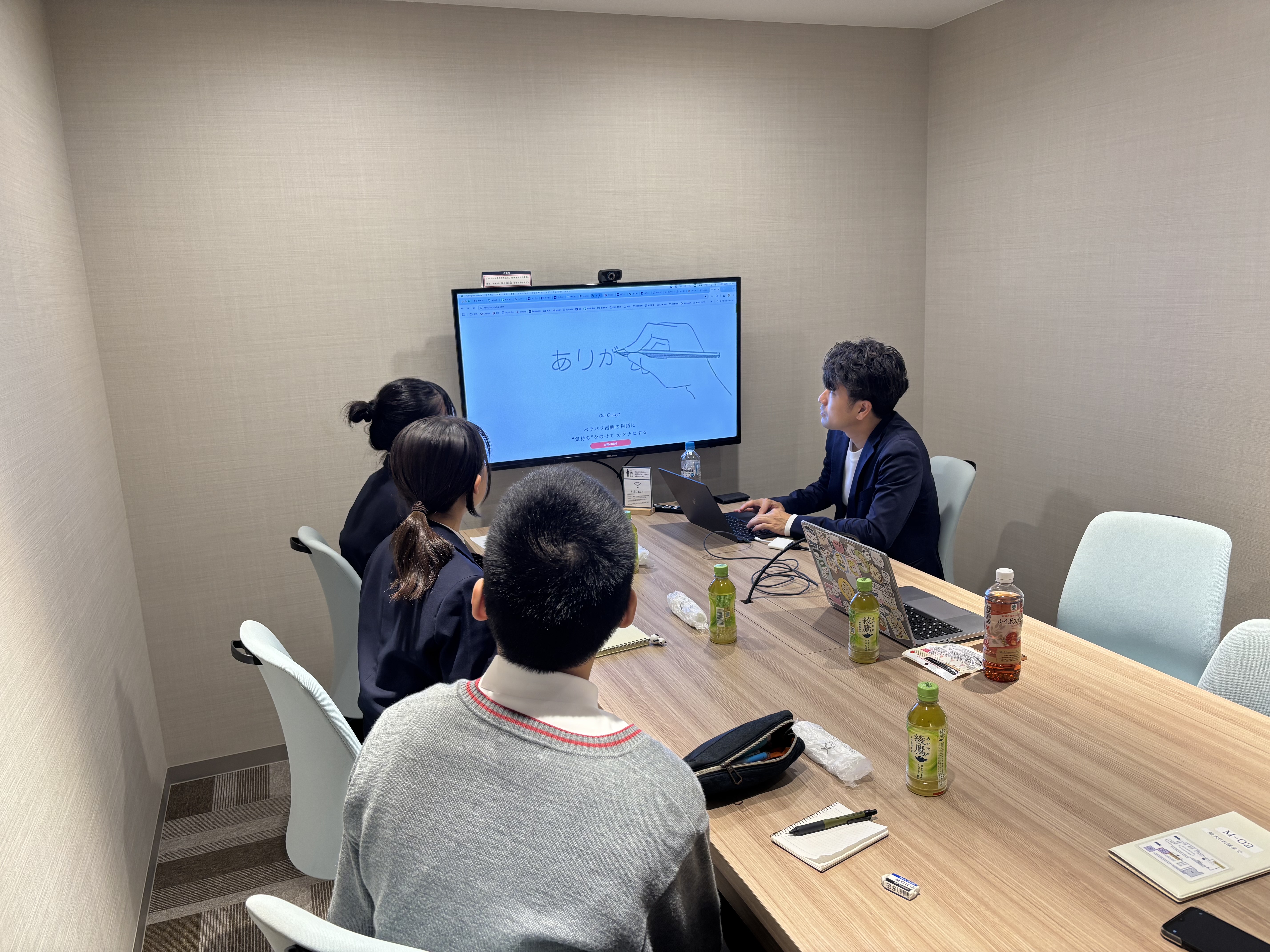 中学校の社会実習の一環として取材を受けました！