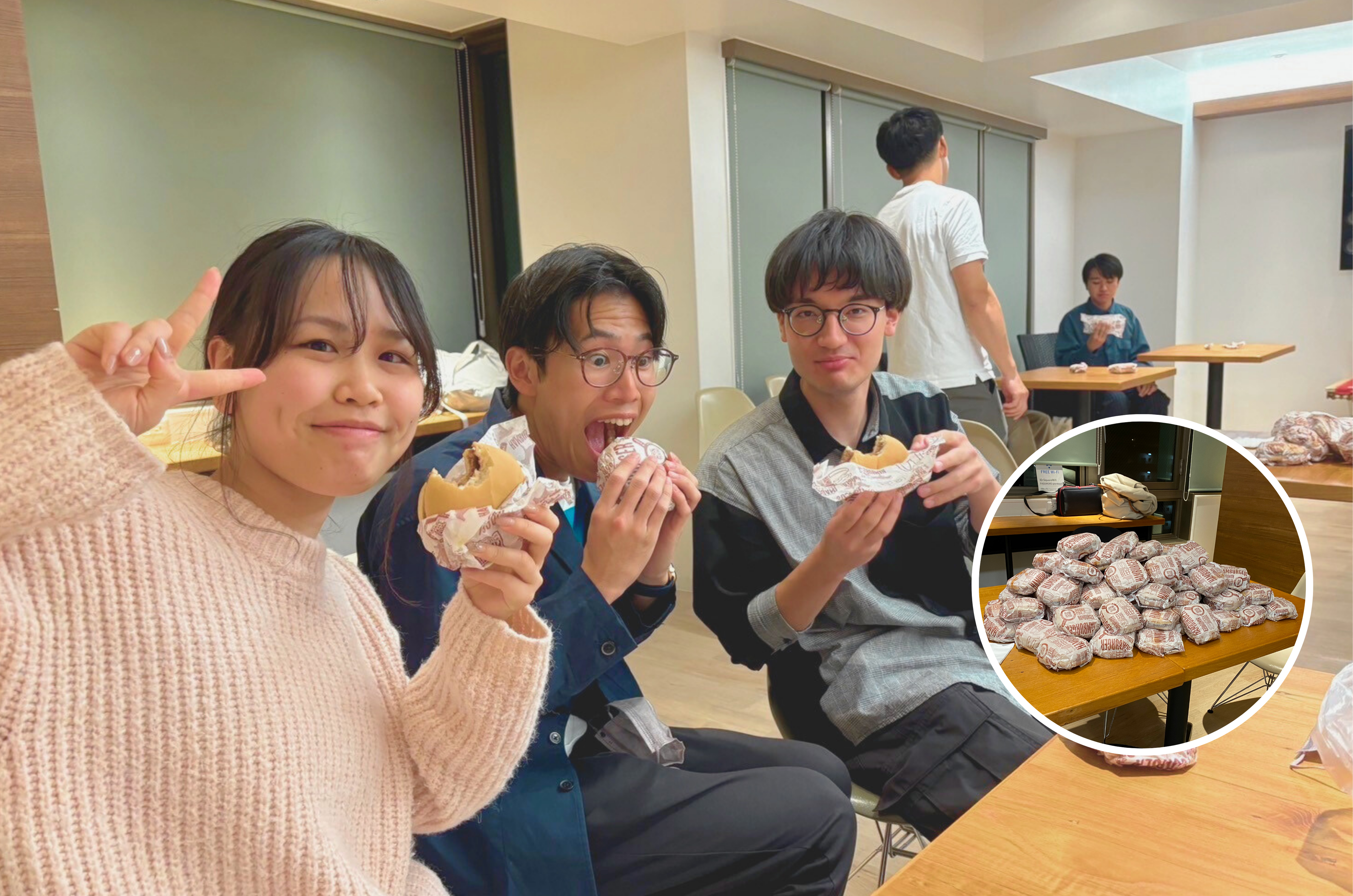 おもれいに入社したら、なぜかハンバーガーを100個食べることになった話