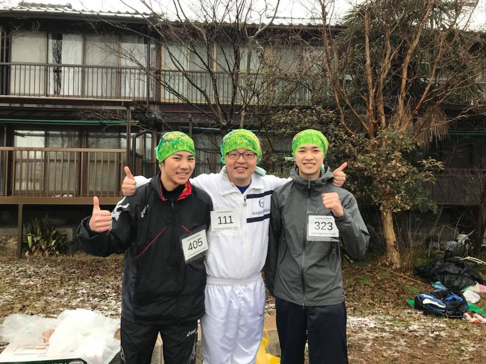 会社で出場したマラソン大会の様子