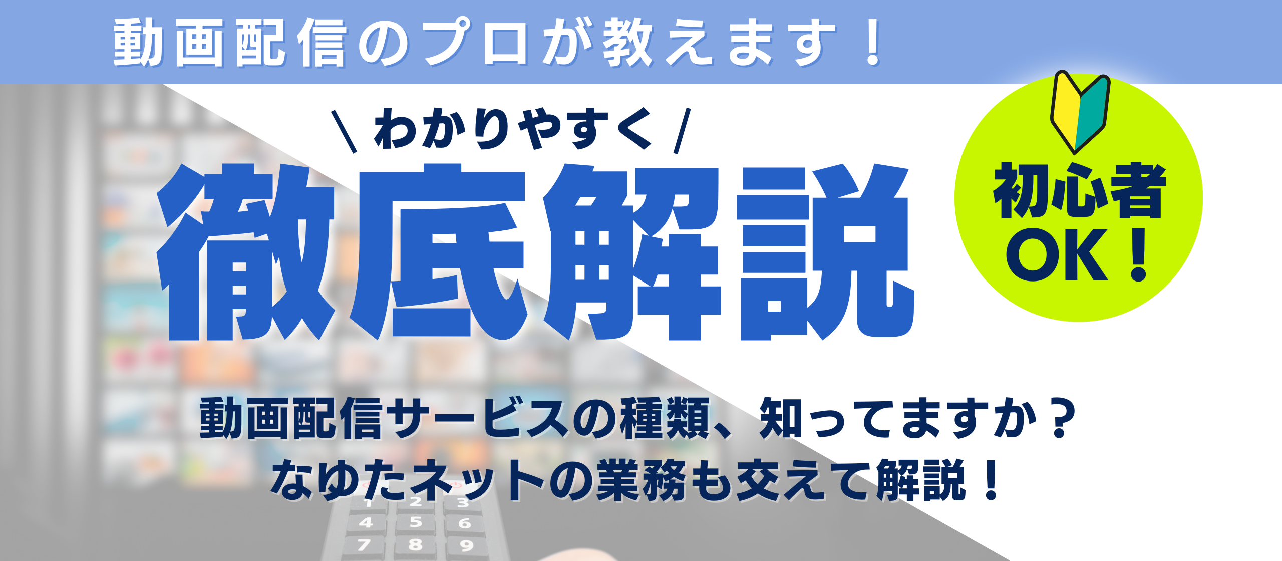 あなたは動画配信サービスの種類、知ってますか？なゆたネットの業務も交えて解説！