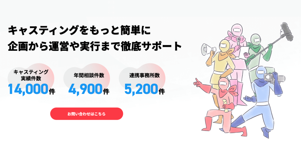 総合キャスティングサービス「ヒーローキャスティング」のサイトをリニューアル