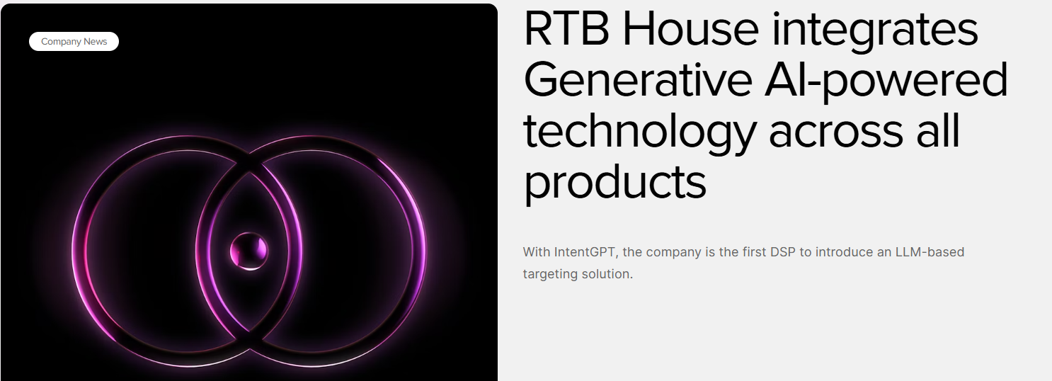 RTB House integrates Generative AI-powered technology across all products