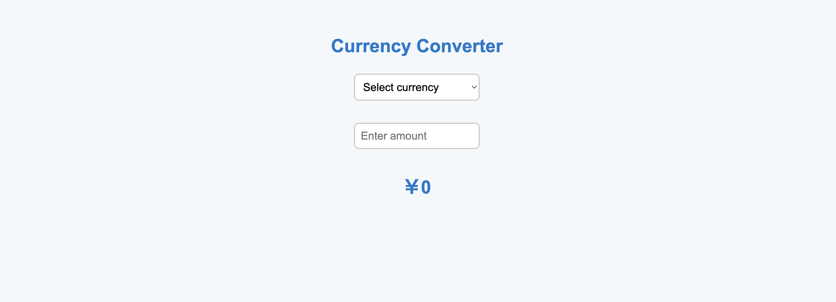 Currency Converter - Vanilla JavaScript / React (通貨換算アプリ)