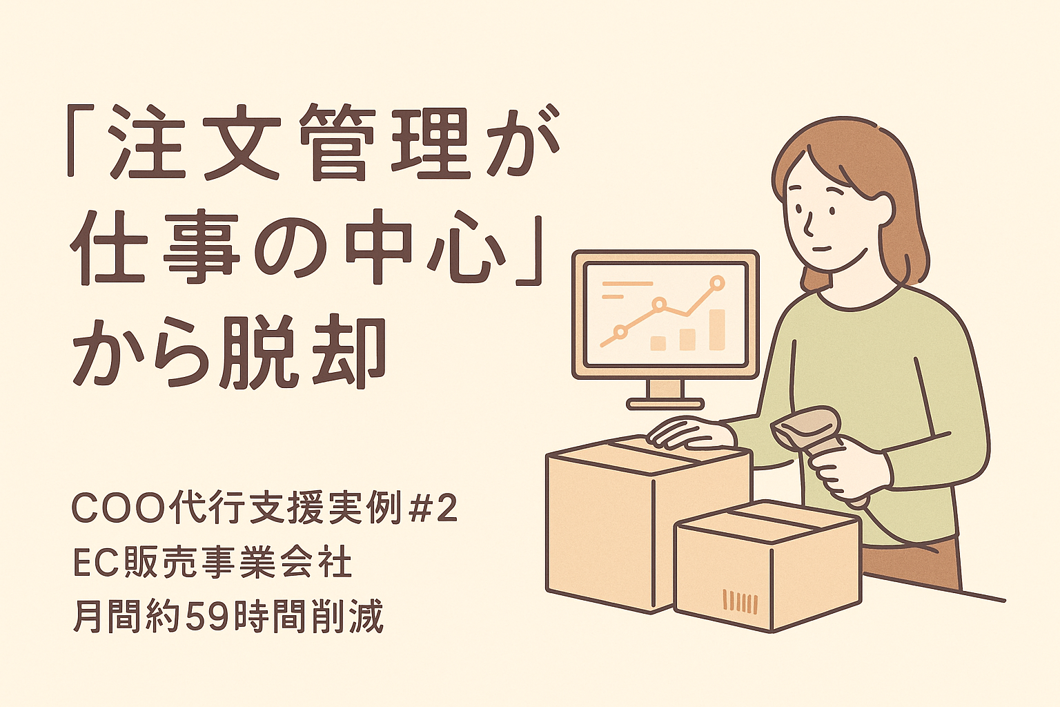"注文管理が仕事の中心"からの脱却── COO代行支援実例②──EC販売事業会社