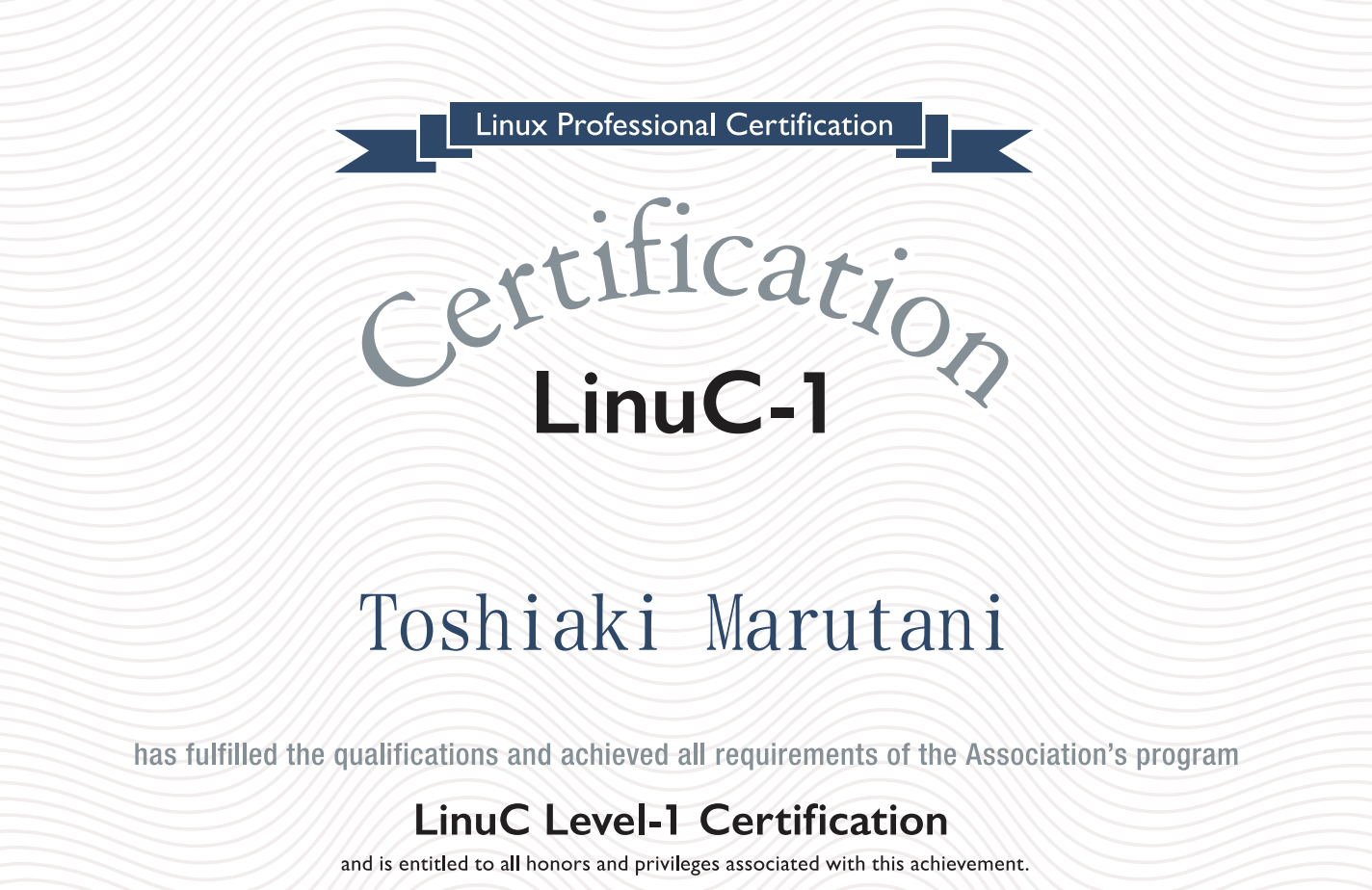 Linuc レベル1 ひとまず合格できました！