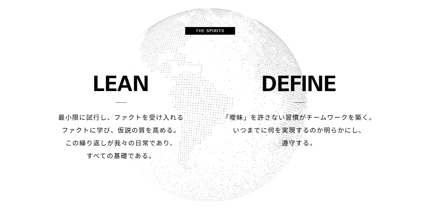 【※就活中の方必見※】バルクオムの“THE SPIRITS（行動規範）”「LEAN」と「DEFINE」とは？