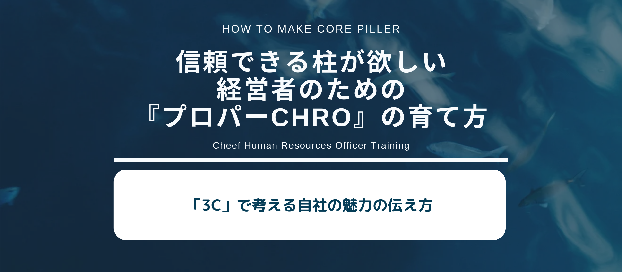 「3C」で考える自社の魅力の伝え方～信頼できる柱が欲しい経営者のための『プロパーCHRO』の育て方Vol:17～