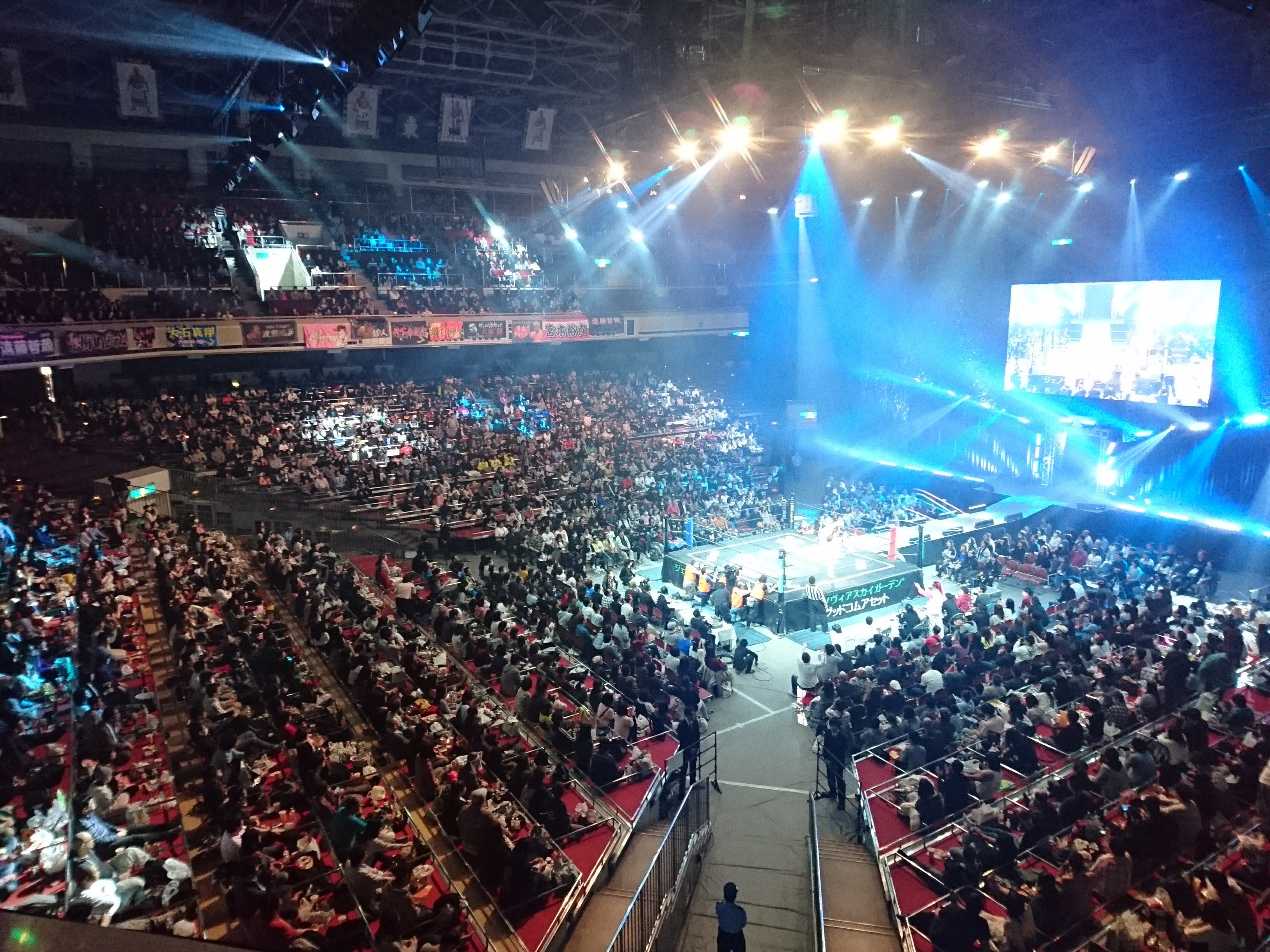 両国国技館へプロレスの視察