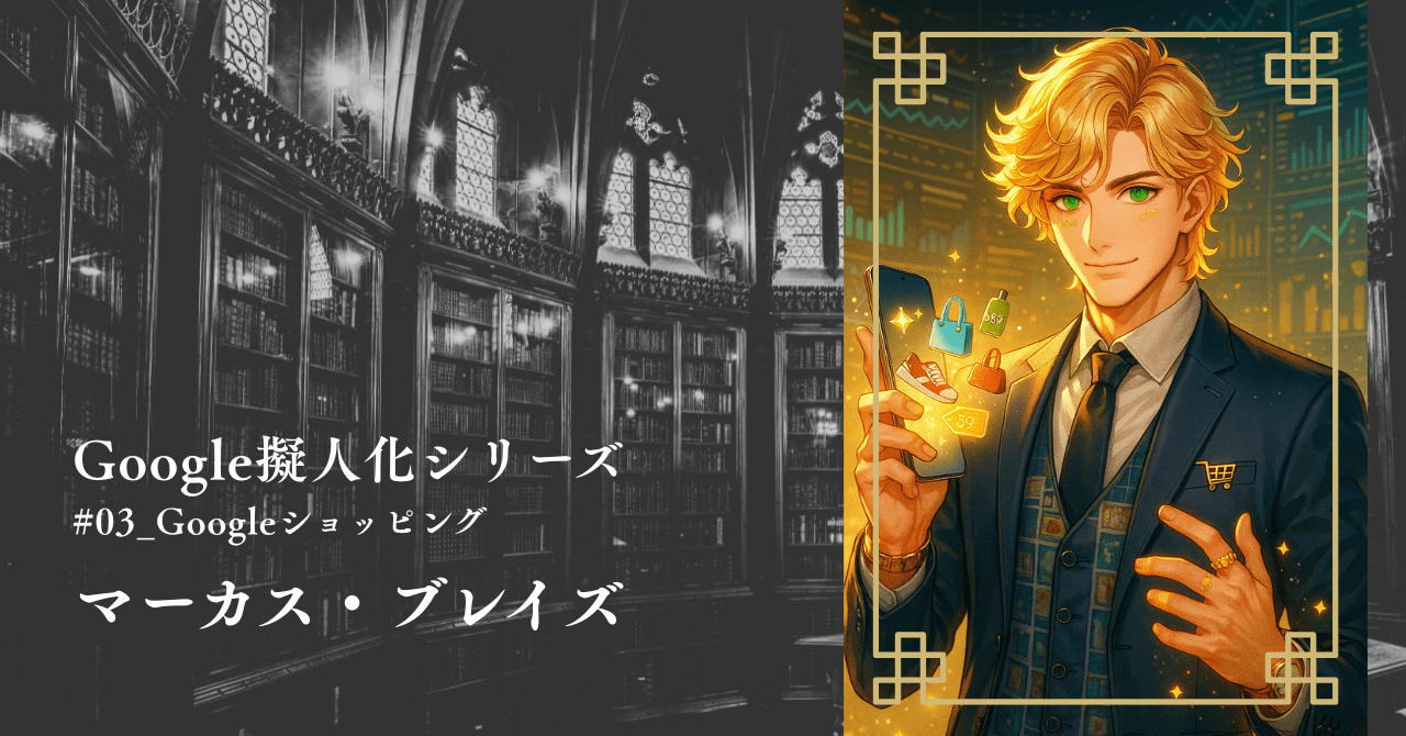 SEOもマーケも楽しく理解！Googleサービス擬人化シリーズ#03【マーカス・ブレイズ（Googleショッピング）】公開🎉