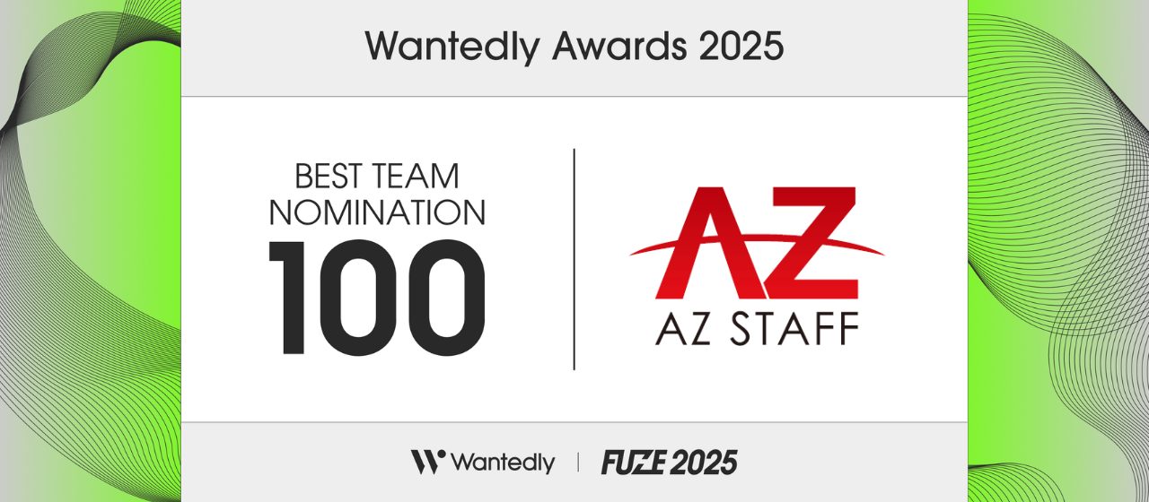 【株式会社アズスタッフ】Wantedly Awards 2025にて、BEST TEAM NOMINATION 100に選出されました！
