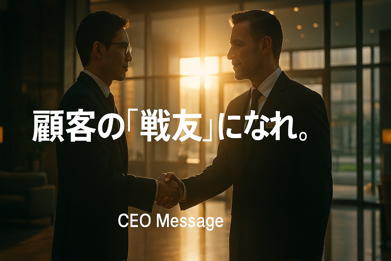 CEOメッセージ「我々はホテルの味方だ」。生半可な覚悟で、顧客の「戦友」にはなれない。