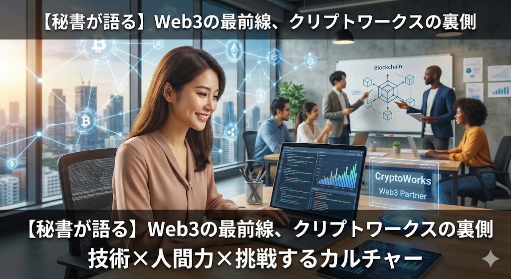 【秘書目線】クリプトワークスってどんな会社？Web3の最前線を支える現場のリアル