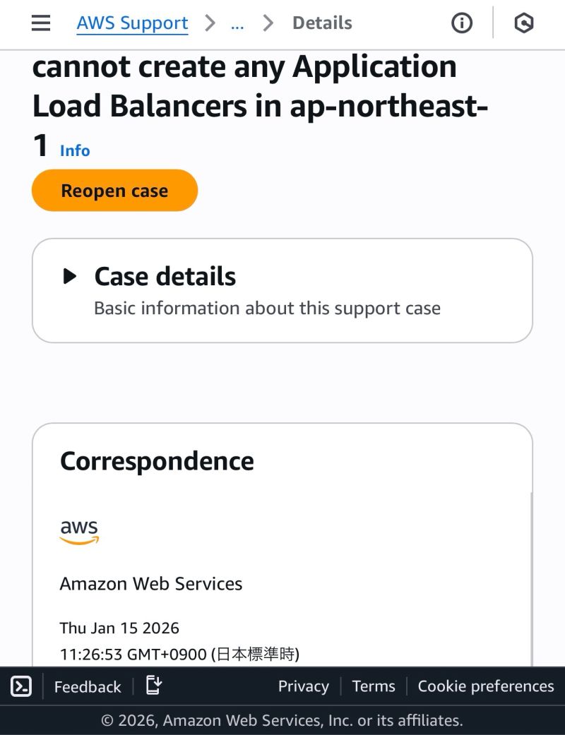 AWS Support に問い合わせ