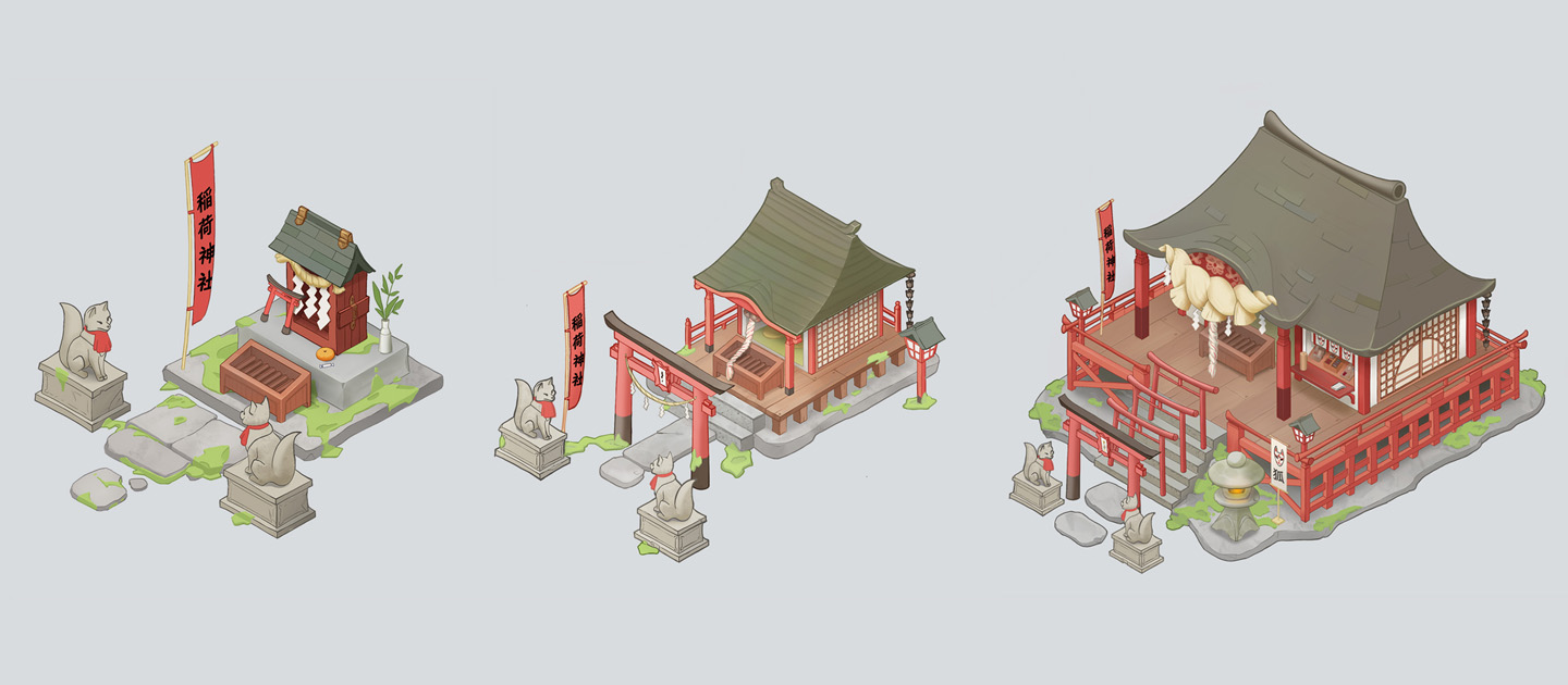 稲荷神社 進化デザイン⭐