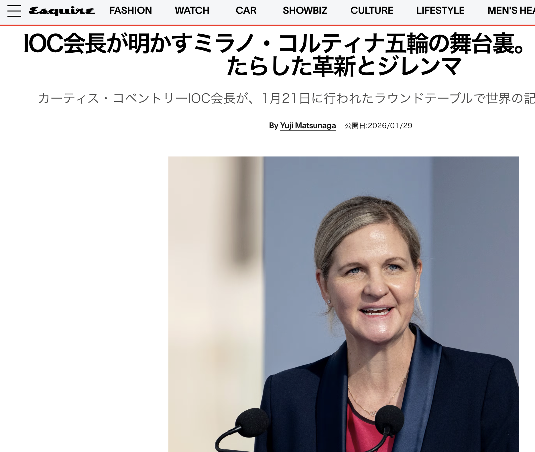IOC会長が明かすミラノ・コルティナ五輪の舞台裏。分散開催がもたらした革新とジレンマ