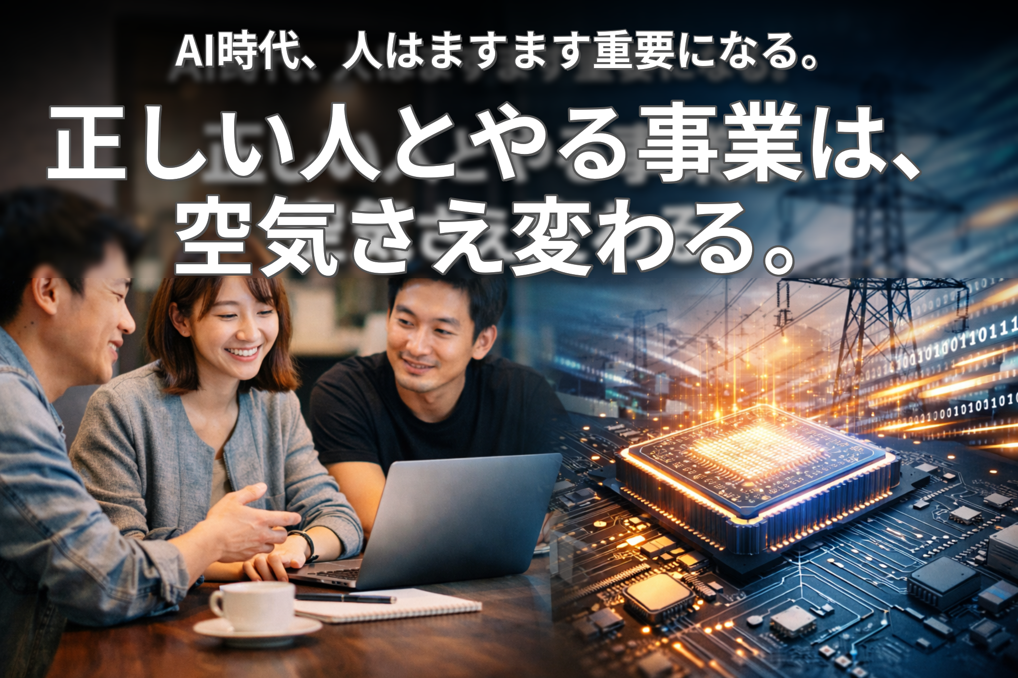 AI時代、人はますます重要になる。正しい人とやる事業は、空気さえ変わる。