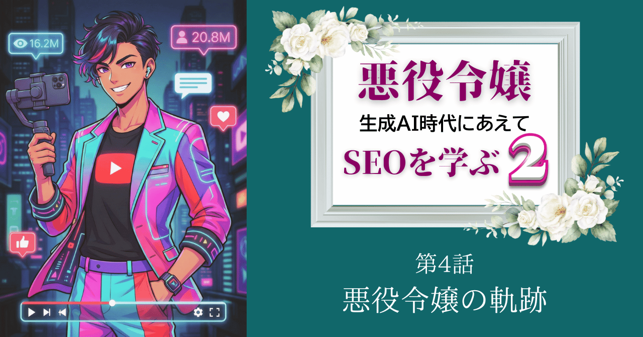 【ストーリーで学ぶマーケティング：昨対データの罠と動画SEO】「悪役令嬢✖️SEO２」第4話公開