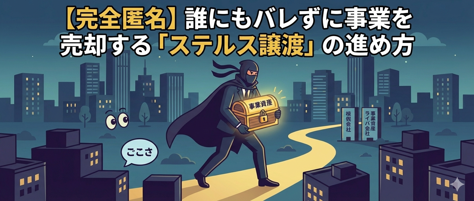 【完全匿名】誰にもバレずに事業を売却する「ステルス譲渡」の進め方