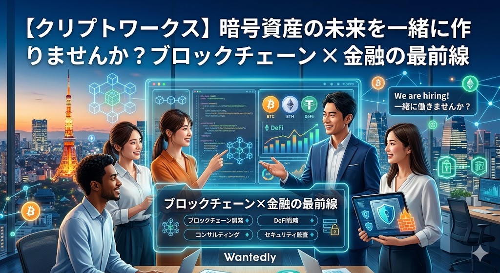 【クリプトワークス】暗号資産の未来を一緒に作りませんか？