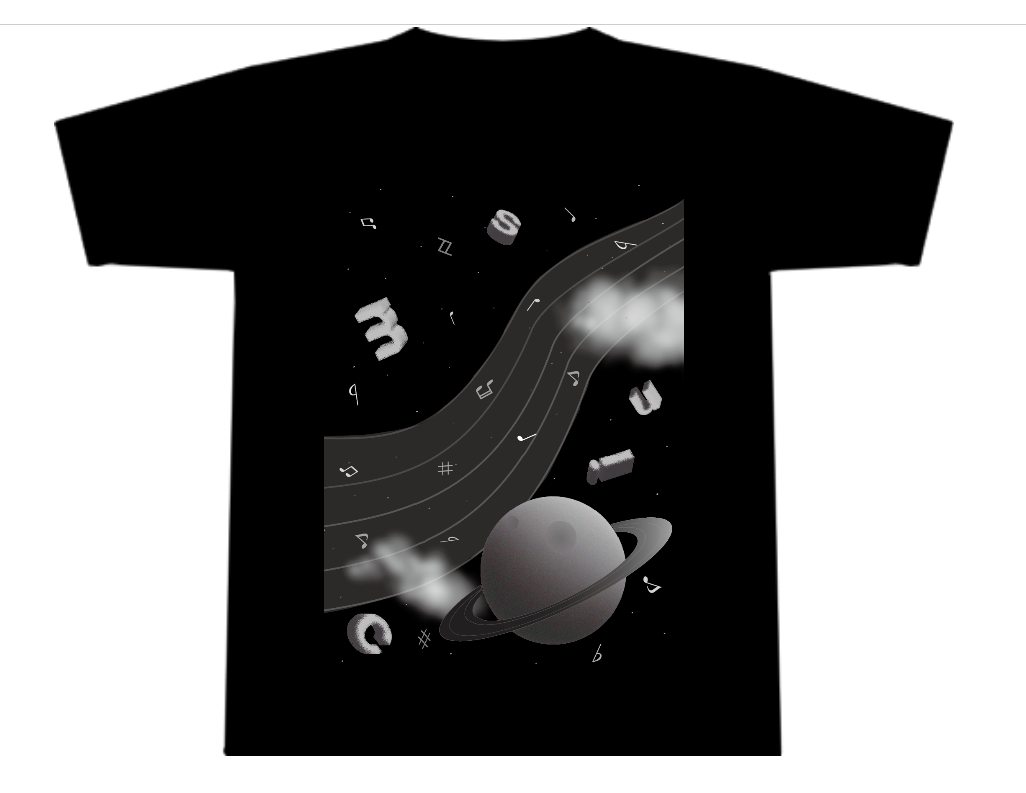 Tシャツデザイン|「音楽」×「宇宙」