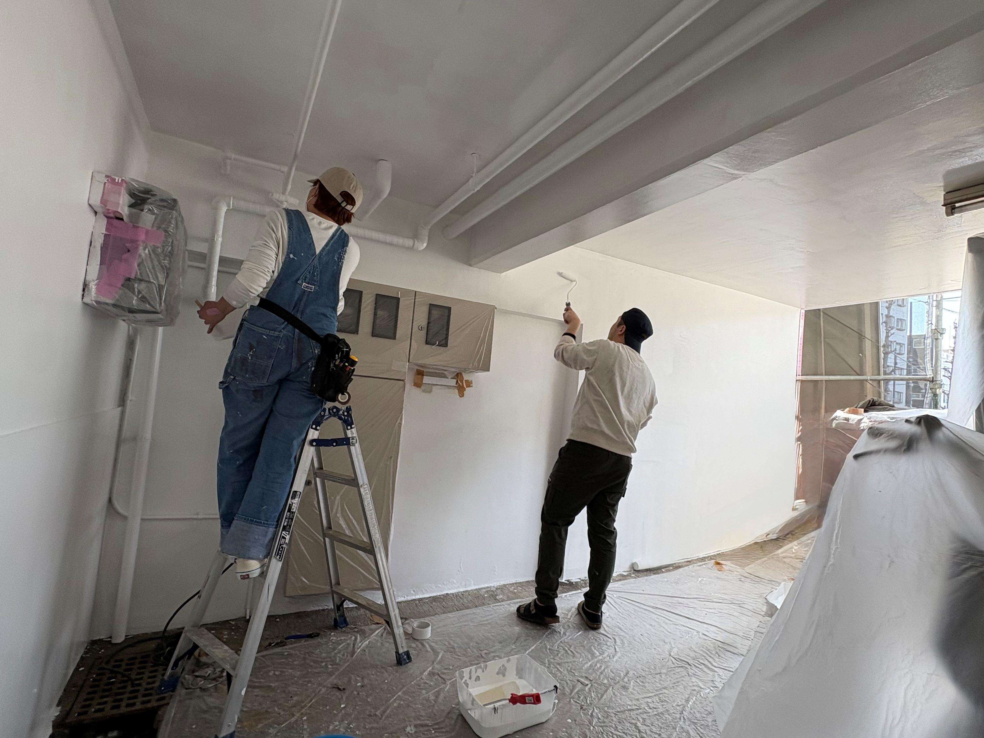 足場がたちました Vol.3　～塗装編～