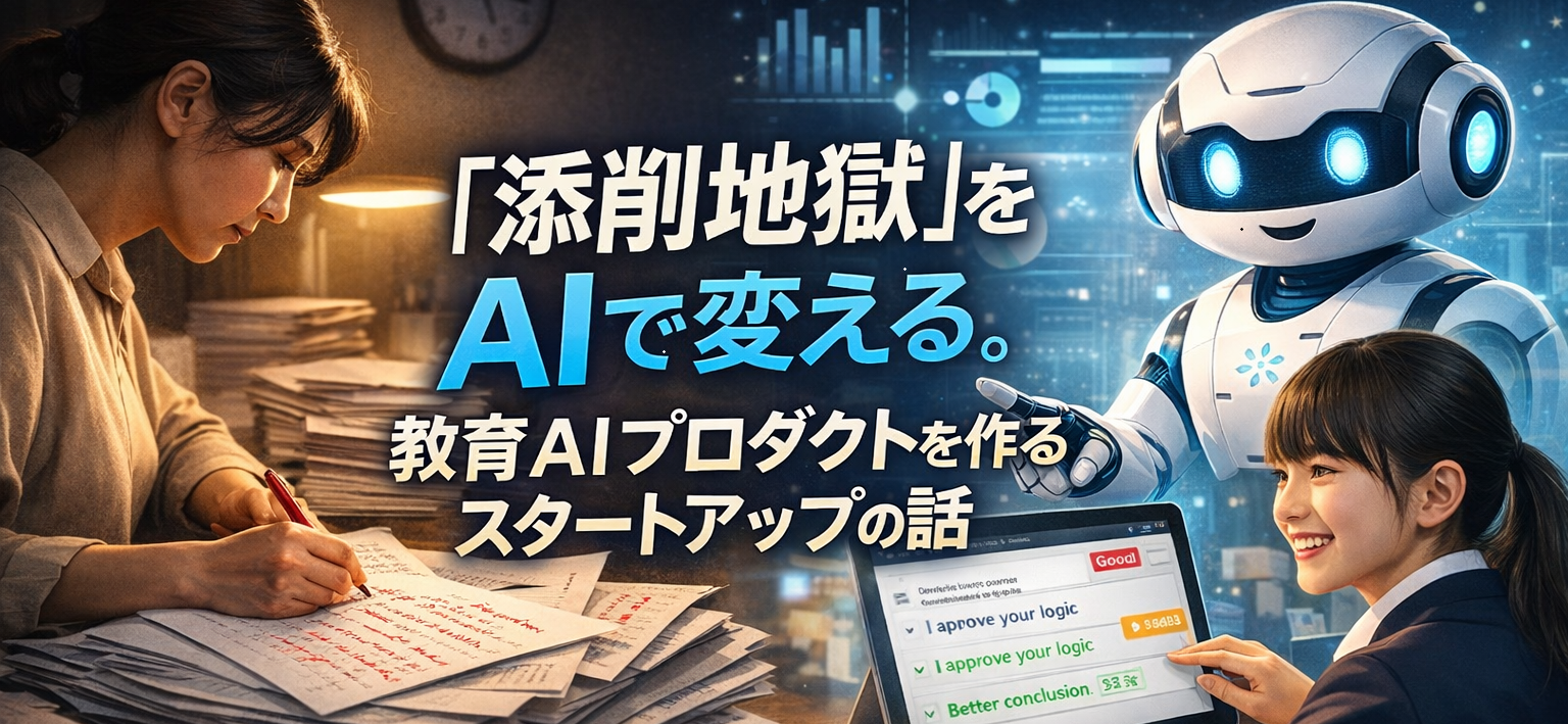 「添削地獄」をAIで変える。教育AIプロダクトを作るスタートアップの話