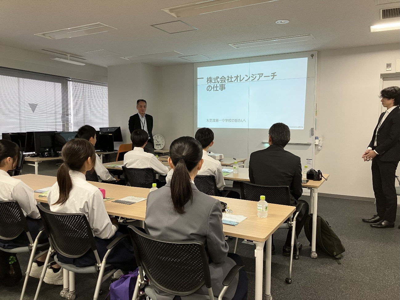 更津市立木更津第一中学校の皆さまが企業訪問に来社されました