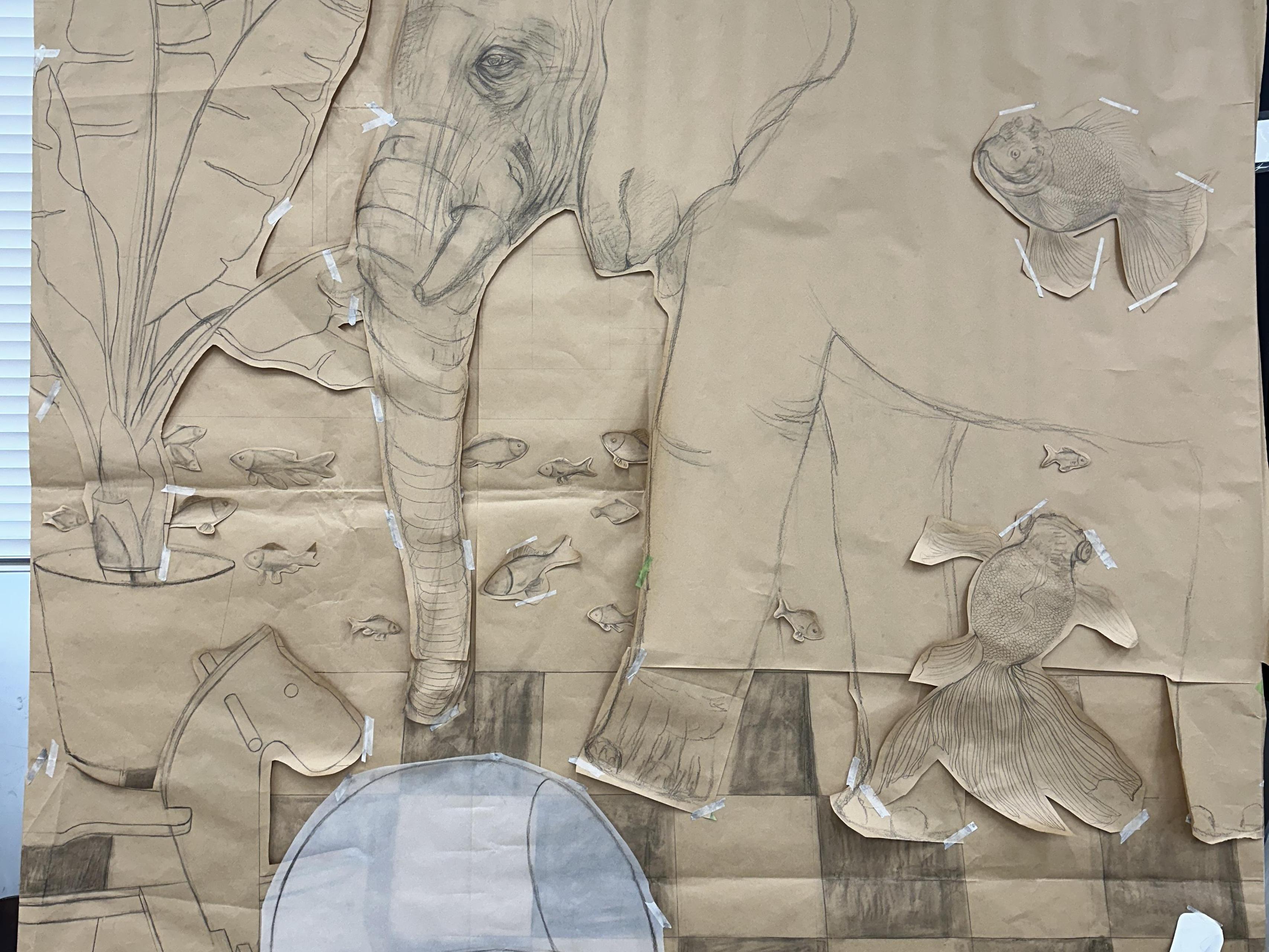 日本画「デイドリーム 」F150